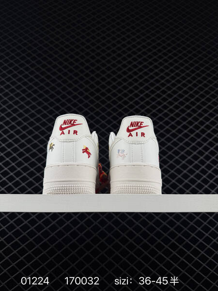 Nike Air Force 1 07 White with multicolor embroidered accents EU 36-45 5 lifestyle