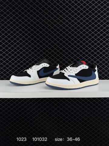 Jordan Air Jordan 1 Low Travis Scott DM7866-061 White Black Navy Sail Red EU 36-46 Sneaker - Unisex (BS-80452)