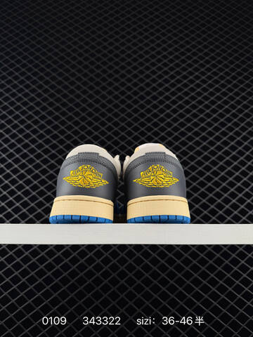 Jordan Air Jordan 1 Low DZ5376-469 Grey Blue Dark Grey Cream Yellow EU 36-46 Sneaker - Unisex (BS-79863)