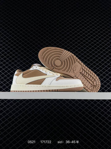 AIR JORDAN Travis Scott x Air Jordan 1 Reverse Mocha AJ1 1 TS DM7866-600 ID Lifestyle (BS-79252)