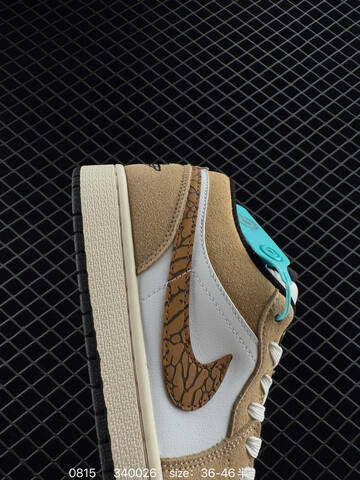 Jordan Air Jordan 1 Low Brown Elephant White Brown Beige Black EU 36-46 Sneaker - Unisex (BS-80907)