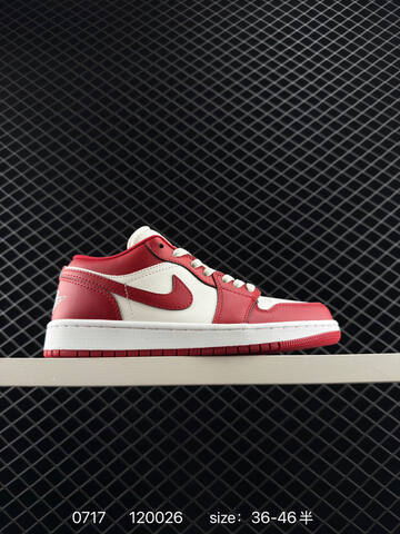 Jordan Air Jordan 1 Low White Red Black EU 36-46 Sneaker - Unisex (BS-81055)