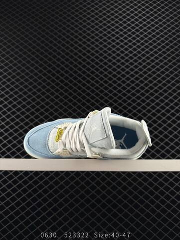 Jordan Air Jordan 4 Retro Denim Worn Blue Light Blue White Gold EU 40-47 Basketball Shoe - Men's (BS-81119)