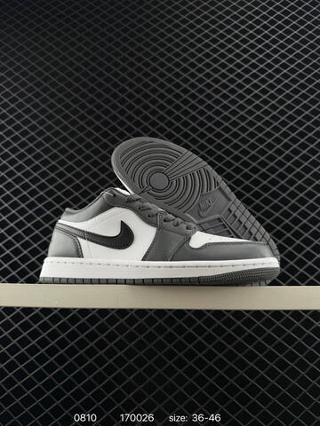 Jordan Air Jordan 1 Low White Dark Grey Black EU 36-46 Sneaker - Unisex (BS-80939)