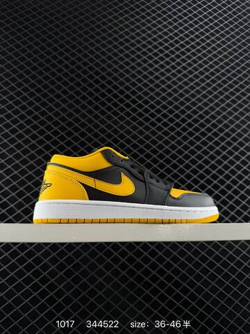 Jordan Air Jordan 1 Low Black Yellow White EU 36-46 Sneaker - Unisex (BS-80494)