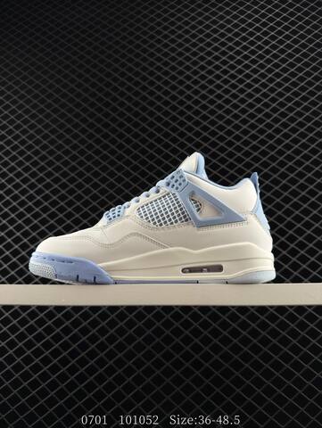 Jordan Air Jordan 4 Retro Aluminum Off White Light Blue EU 36-48 5 Basketball Shoe - Unisex (BS-81115)