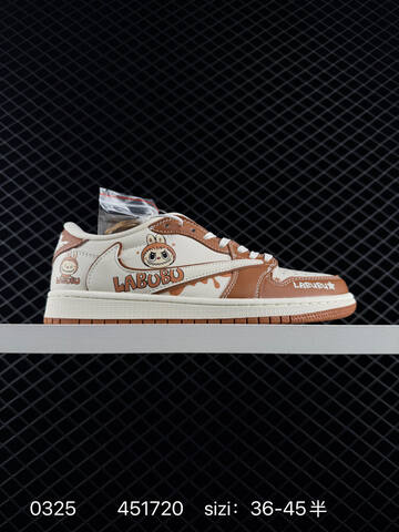 Jordan Air Jordan 1 Low Travis Scott Labubu Custom Sail Brown Mint Green White EU 36-45 Sneaker - Unisex (BS-79607)