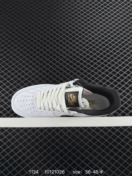 Nike Air Force 1 07 Low White Black Gold EU 36-45 lifestyle