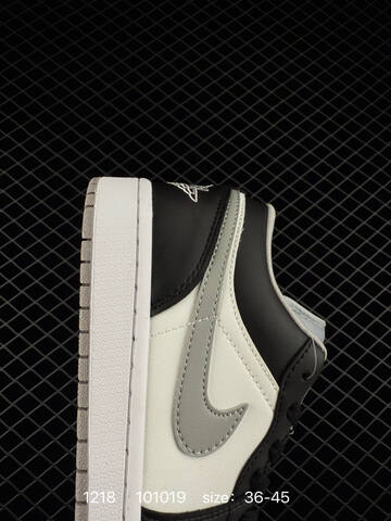 Jordan Air Jordan 1 Low Black White Light Grey EU 36-45 Sneaker - Unisex (BS-80036)