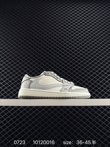 Jordan Air Jordan 1 Low Travis Scott DIY Mercedes Benz Sail Light Grey Silver EU 36-45 Sneaker - Unisex (BS-81026)