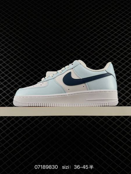 Nike Air Force 1 07 light blue white navy blue EU 36-45 lifestyle