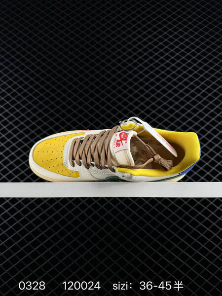 Nike Air Force 1 07 white yellow green blue brown EU 36-45 skate