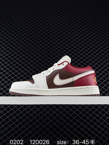 Jordan Air Jordan 1 Low White Brown Red Sail EU 36-45 Sneaker - Unisex (BS-79730)