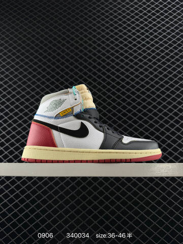 Jordan Union x Air Jordan 1 Retro High OG NRG White Blue Red Black Cream EU 36-46 Basketball Shoe - Unisex (BS-80756)