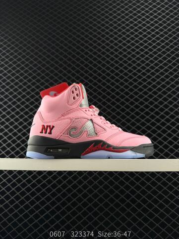 Jordan Air Jordan 5 Retro High Pink Red Black Silver Blue EU 36-47 Basketball Shoe - Unisex (BS-81244)