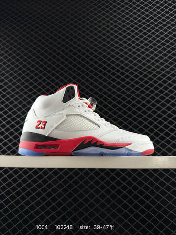 Jordan Air Jordan 5 Retro High HQ7978-101 White Black Red Ice Blue EU 39-47 Basketball Shoe - Unisex (BS-80581)