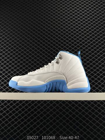 Jordan Air Jordan 12 Retro Melo White University Blue EU 40-47 Basketball Shoe - Men's (BS-81297)