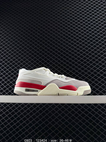 Jordan Air Jordan 4 Retro White Grey Red Cream EU 36-46 Basketball Shoe - Unisex (BS-80649)