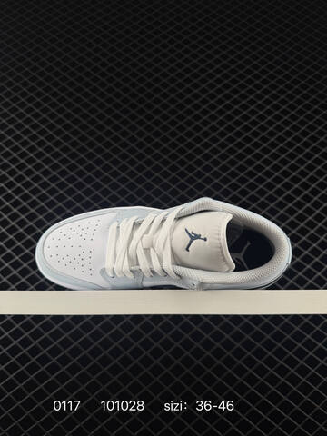 Jordan Air Jordan 1 Low White Light Blue Navy Blue EU 36-46 Sneaker - Unisex (BS-79815)