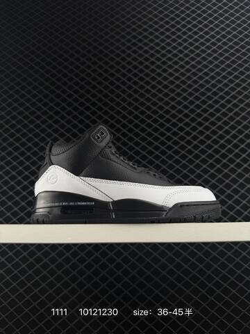 Jordan Air Jordan 3 Retro Fragment Black White EU 36-45 Basketball Shoe - Unisex (BS-80303)
