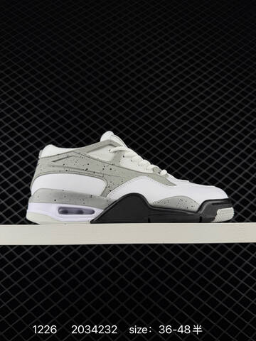 Jordan Air Jordan 4 Retro White Grey Black EU 36-48 Basketball Shoe - Unisex (BS-79990)