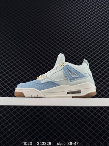 Jordan Air Jordan 4 Retro Light Blue Off White Gum Brown EU 36-47 Basketball Shoe - Unisex (BS-80456)