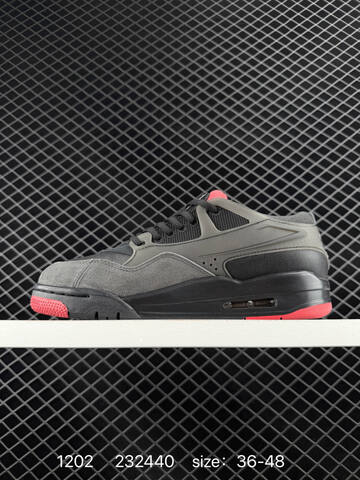 Jordan Air Jordan 4 RM FQ7939-10 Black Grey Infrared Red EU 36-48 Basketball Shoe - Unisex (BS-80130)