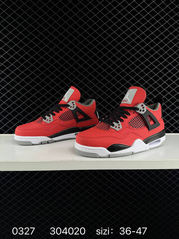Jordan Air Jordan 4 Retro Red Black White Grey EU 36-47 Basketball Shoe - Unisex (BS-79600)