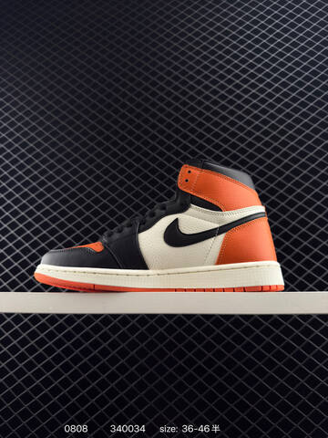 Jordan Air Jordan 1 Retro High OG Black White Orange Sail EU 36-46 Basketball Shoe - Unisex (BS-80954)