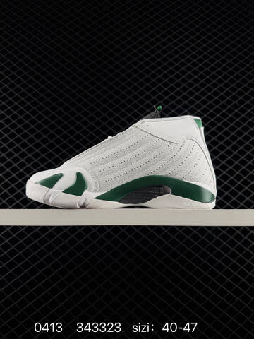 Jordan Air Jordan 14 Retro White Dark Green Black EU 40-47 Basketball Shoe - Men's (BS-79493)