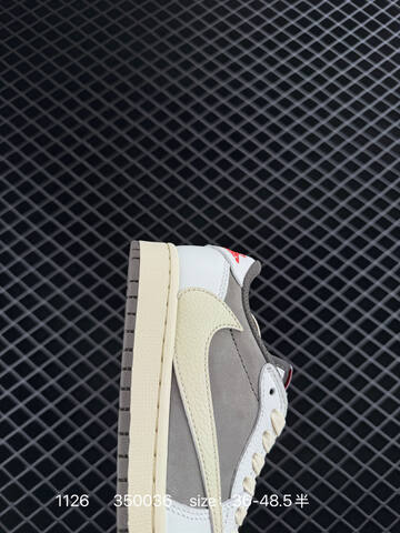 Jordan Air Jordan 1 Low Travis Scott Reverse Mocha DM7866-040 White Grey Cream Red Brown EU 36-48 5 Sneaker - Unisex (BS-80183)