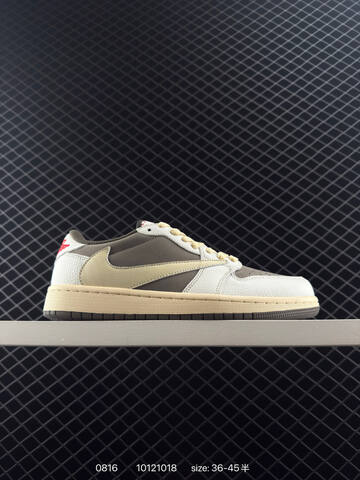 Jordan Travis Scott x Air Jordan 1 Low Reverse Mocha DM7866-162 White Brown Cream Red EU 36-45 Sneaker - Unisex (BS-80891)