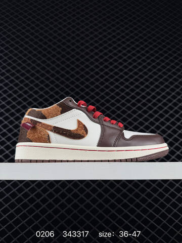Jordan Air Jordan 1 Low Year Of The Horse White Brown Red Beige EU 36-47 Sneaker - Unisex (BS-79712)
