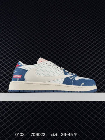 Jordan Air Jordan 1 Low Travis Scott Reverse Swoosh LJ5188-006 Sail Light Blue Olive Black EU 36-45 Sneaker - Unisex (BS-79914)