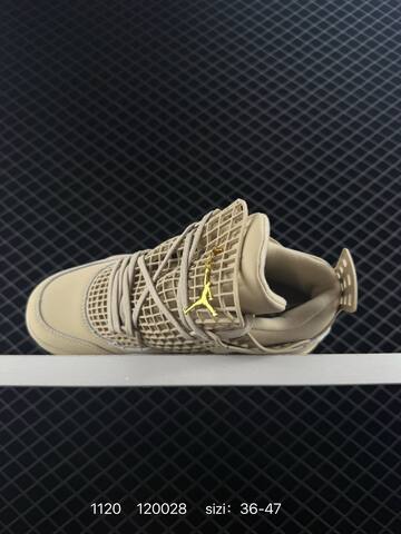 Jordan Air Jordan 4 Net Beige Gold EU 36-47 Basketball Shoe - Unisex (BS-80221)