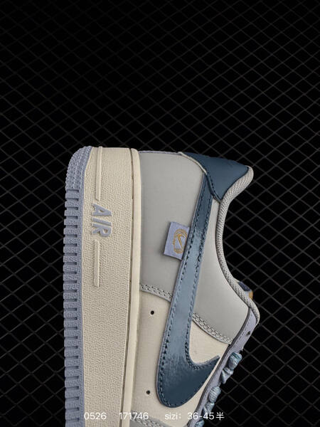 Nike Air Force 1 07 DB3310-990 off white light grey blue gold EU 36-45 skate