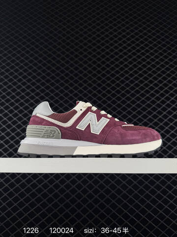 New Balance 574 U574LGE1 Burgundy White Grey Black EU 36-45 Sneaker - Unisex (BS-82448)