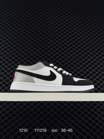 Jordan Air Jordan 1 Low Grey Black White Cream EU 36-45 Sneaker - Unisex (BS-80086)