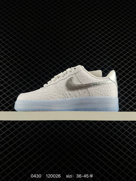 Nike Air Force 1 07 Low white silver with icy blue translucent sole 36-45 lifestyle