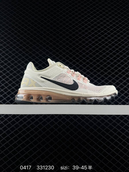 Nike Air Max 2013 Sail Black Pale Pink Champagne cream off-white with black swoosh pink laces translucent rose-tinted air unit EU 39-45 half sizes available running lifestyle
