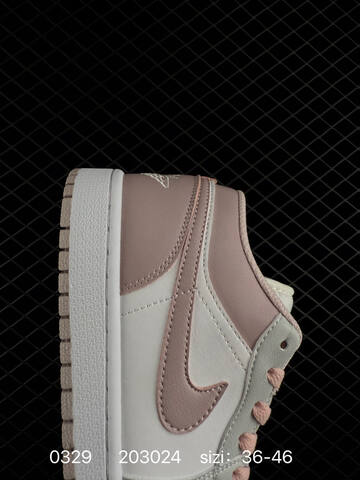 Jordan Air Jordan 1 Low White Light Grey Pink EU 36-46 Sneaker - Unisex (BS-79583)