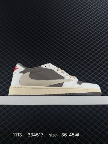 Jordan Air Jordan 1 Low OG SP Travis Scott Reverse Mocha White Brown Beige Cream Red EU 36-45 Sneaker - Unisex (BS-80287)