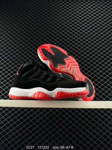 Jordan Air Jordan 11 Retro Bred Velvet Black White Red EU 36-47 Basketball Shoe - Unisex (BS-81037)