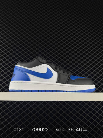 Jordan Air Jordan 1 Low Black White Royal Blue Dark Navy Light Blue Sail EU 36-46 Sneaker - Unisex (BS-79793)