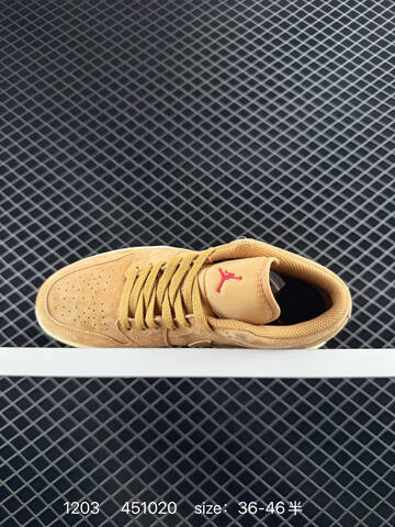 Jordan Air Jordan 1 Low HV4089-200 Wheat Beige Cream Red EU 36-46 Sneaker - Unisex (BS-80123)