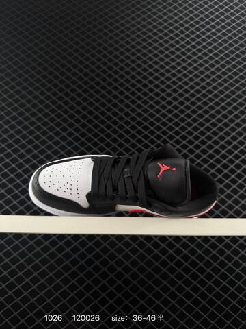 Jordan Air Jordan 1 Low Black White Red EU 36-46 Sneaker - Unisex (BS-80441)