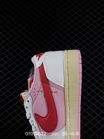 Travis Scott x Air Jordan 1 Low Tropical Pink AIR JORDAN 1 Aj1 Lifestyle (BS-79002)