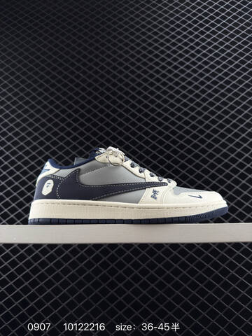 Jordan Air Jordan 1 Low Sail Grey Navy Blue EU 36-45 Sneaker - Unisex (BS-80749)