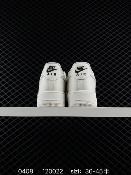 Nike Air Force 1 07 Sail Off-white with black mini swoosh EU 36-45 with half sizes lifestyle