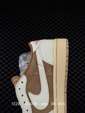 Jordan Air Jordan 1 Low OG SP Travis Scott White Brown Cream Pink EU 36-48 5 Skate Shoe - Unisex (BS-79957)